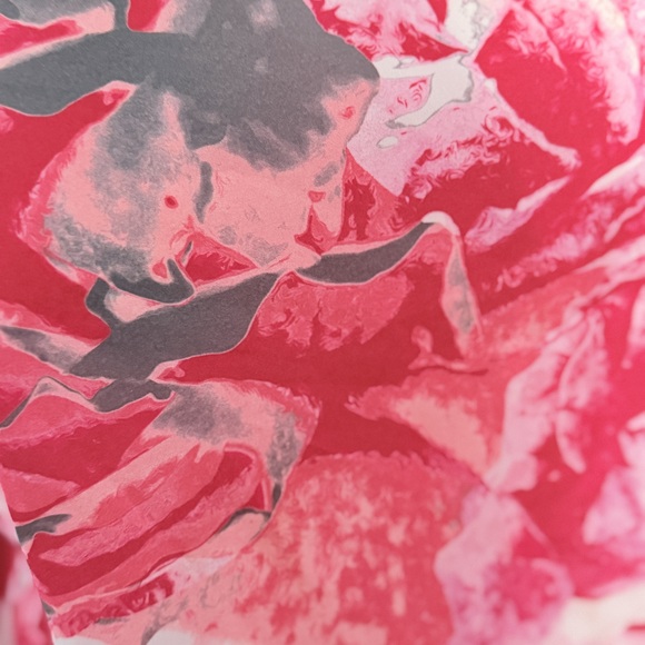 Apt. 9 Floral Short Sleeve Top Pink Grey Flowers MP PM medium petite tops - Picture 6 of 8